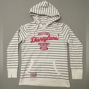 Disney Parks Gray and White Striped Hoodie